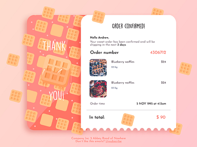 Email Receipt Design 017 design e commerce email receipt illustration minimal pattern simple trends ui ui design ui ux ux ux design email vector web design