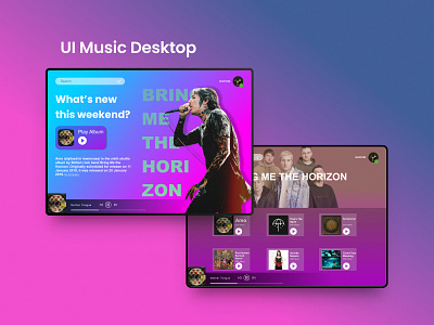 Music Desktop Design graphic design ui ux