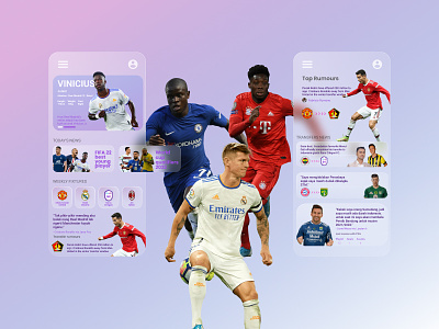 UI App Mobile Football News fig graphic design ui