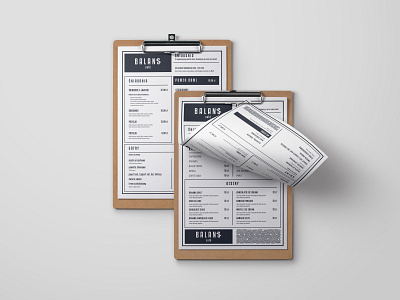 Balans menu