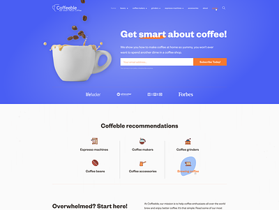 Website Redesign Project - Coffeeable coffee design redesign concept web web design