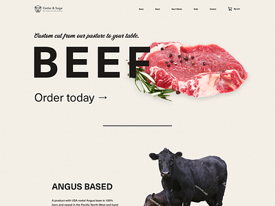 Website Redesign Project - Cedar & Sage angus beef steak web design website redesign