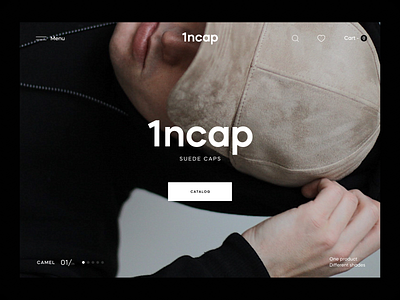 1ncap - Suede Caps branding design e commerce graphic design hero page landing landing page online shop online store tilda ui ukraine ux web design webdesign webflow