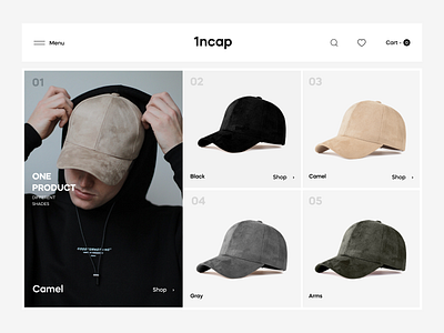 1ncap - Suede Caps branding design e commerce graphic design landing landing page logo online shop online store tilda ui ukraine web design webdesign webflow