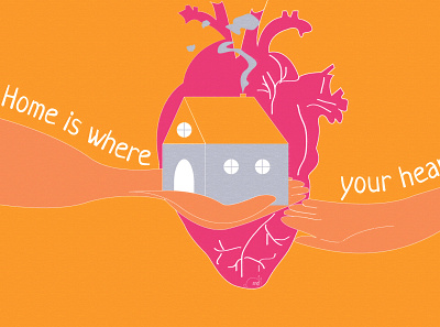 Home is where your heart design flatdesign graphic design illustration vector