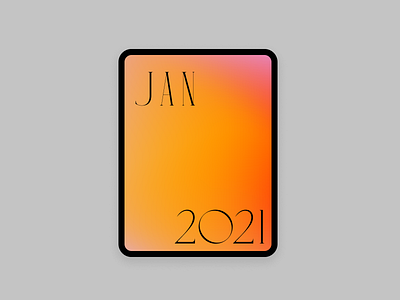 Calender Project - January 2021 branding colour design illustration minimal month monthly typography vector