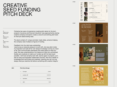 Creative Seed Funding Pitch Deck branding colour deck design funding indesign logo minimal pitch pitchdeck seed