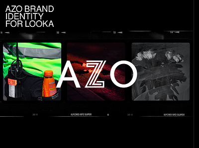 AZO Brand Identity for Looka brand identity branding colour design graphic design logo minimal mockup modern packaging photography