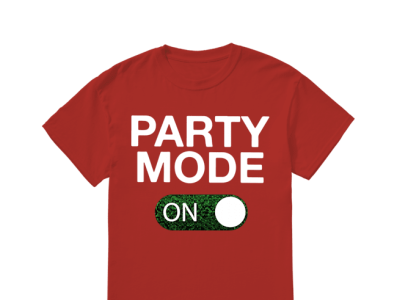 Party Mode on Off Sequin T Shirt