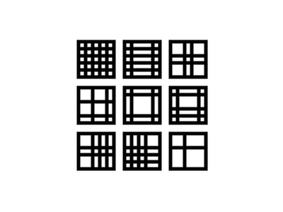 Grid Logo black and white geometric minimal
