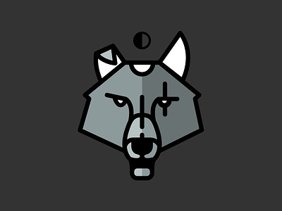 Wolf illustration minimal moon spiritanimal wolf