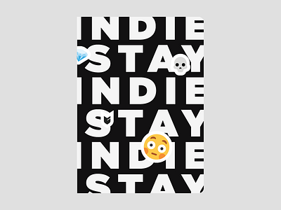 Stay Indie Sketchbook with Emoji Stickers
