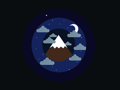 mountain, colored