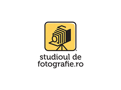 Studioul de fotografie camera logo photography studio vector yellow