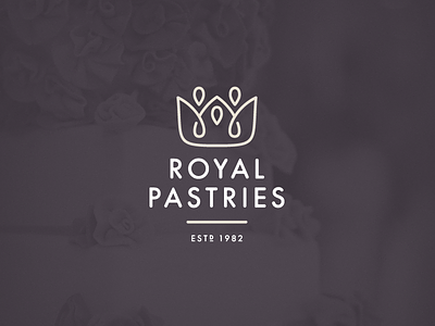 Royal Pastries crown logo pastries royal