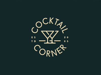Cocktail Corner Logo brand branding cocktail design logo