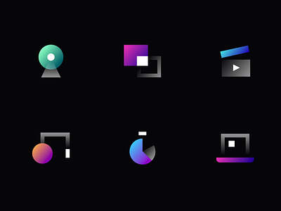 Icons branding design gradients icons minimal