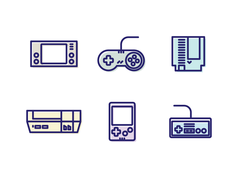 Retro Game Icons by Catalin Mihut on Dribbble