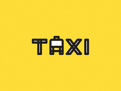 Taxi illustration logo simple taxi