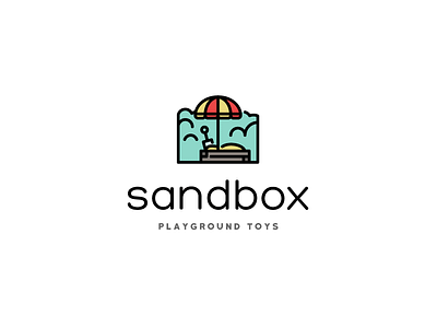 Sandbox icon illustration logo playground vector