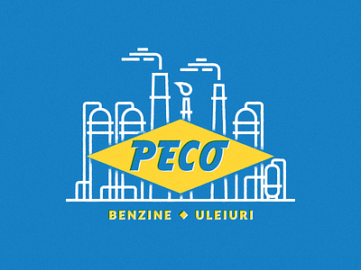Peco Illustration #1 brand gas illustration logo peco petrol retro vintage
