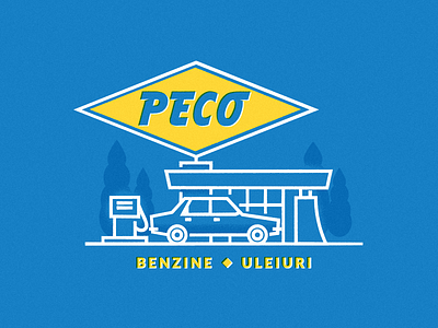 Peco Illustration #2 brand gas illustration logo peco petrol retro vintage