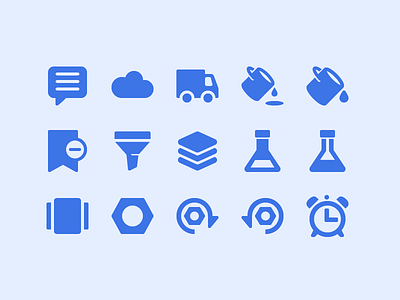 Glyphs #2 chat cloud glyph icons layers paint truck
