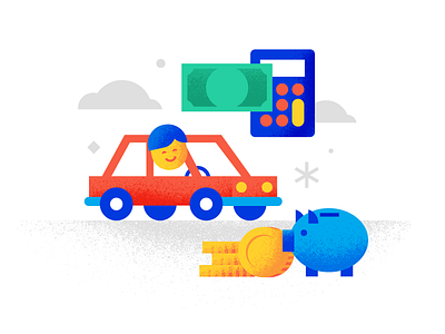 Lendly Illustration #1 calculator car illustration lend money