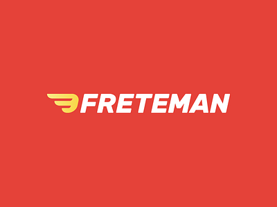 Freteman branding freteman logo mark shipping speed wing