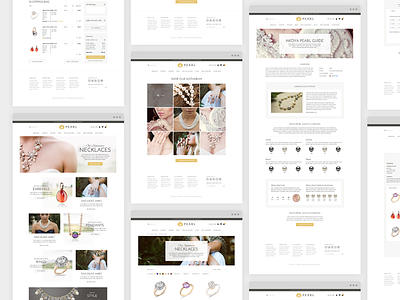 Pearl ecommerce jewelry pearl shopping site ui ux web