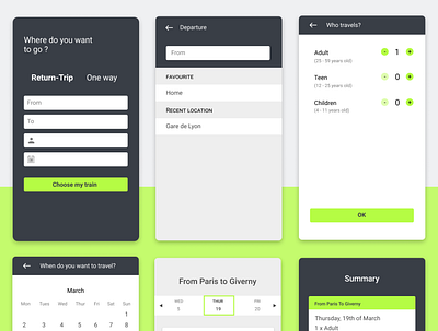 Book a train ticket - UX/UI - Pt1 ui ux