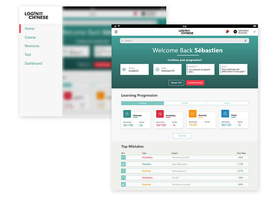 LoginChinese - UX/UI - Online learning ui ux