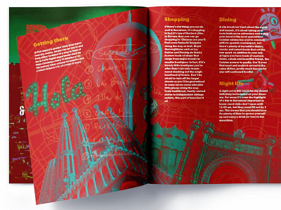 magazine spread design illustration typography