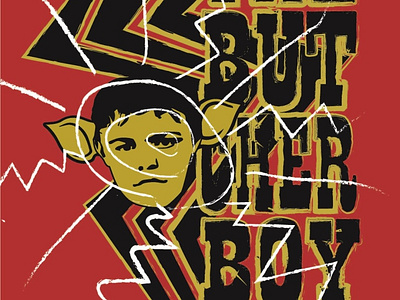 butcher boy design illustration typography