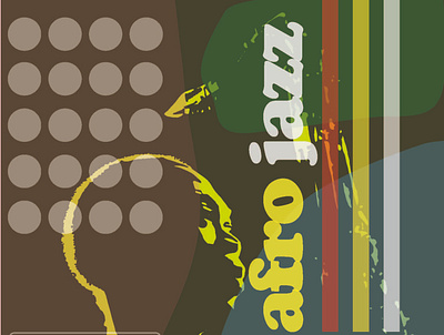 afro jazz design typography vector