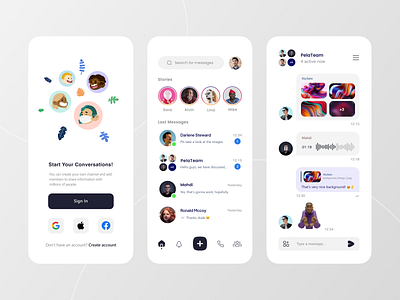 Messenger App Concept UI