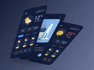 Browse thousands of Weather UI images for design inspiration | Dribbble