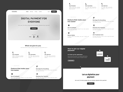 Design Exploration B-BANK bank digital payment landingpage payment ui uiux website website design