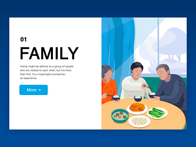 Family family father illustration lunch meal mother supper