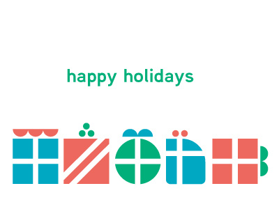 Holiday Card color combination illustration shapes vector