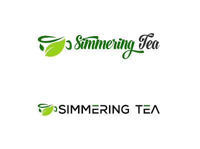 SimmeringTea branding clean design creative creative logo design easy icon illustration illustrator simple tea tea bag tea cup tea logo tea packaging tea shop tea stall tea time