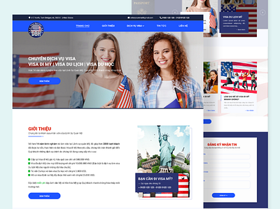 USA Visa Registration Website branding design ui