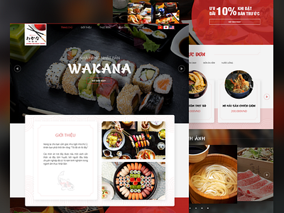 Wakana - Japanese Restaurant Website Design