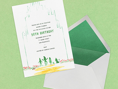 Oz birthday cards illustration invitations paperless post
