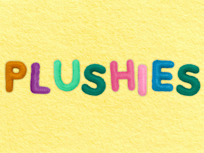 Plushies Bitmap Font bitmap font lettering paperless post photography typography