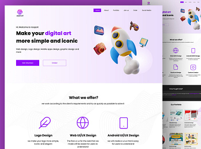 A simple portfolio web design graphic design ui ux web design website