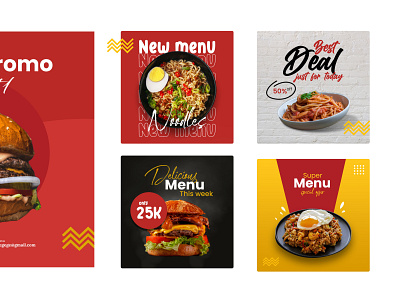 Simple junk food feed for social media branding design feed graphic design instagram