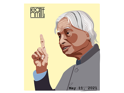 My First Illustration - Dr. APJ Abdul Kalam Sir design illustration vector