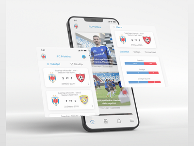 Football Club App app club design football graphic design modern phone team ui ui ux ui design uidesign uiux ux