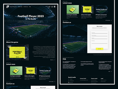 Football Video Game Website design football modern soccer ui ui ux ui design uidesign uiux ux video game videogame web webdesign website